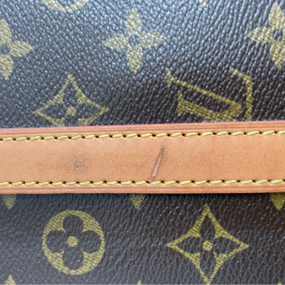 🎊 Authentic Vintage Louis Vuitton Luggage Brown Monogram Garmet Large Canvas - Picture 13 of 15